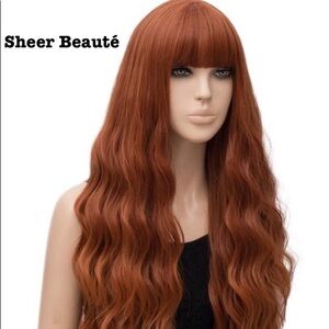 Sheer Beauté Curly Wavy Orange Wig